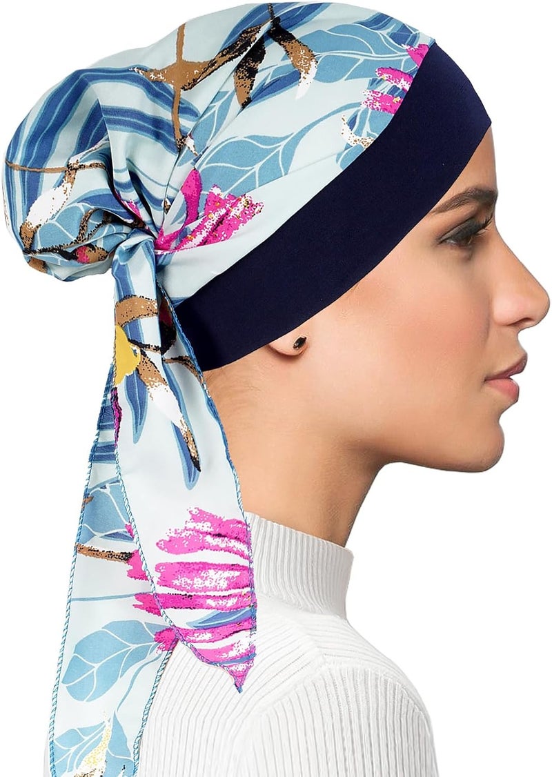 FADACHY Chemo Headwear for Women,Chemo Caps Lightweight for Summer with Head Scarf,Silky Soft Hair Turbans Fashion - Image 1
